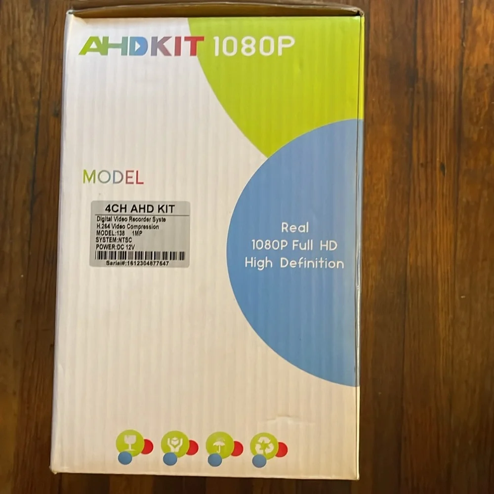 AHD Kit 1080P. Real 1080P Full HD High Definition. Security System